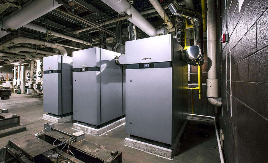 A Rhode Island school district installed three energy-efficient boilers that required no primary or secondary loops