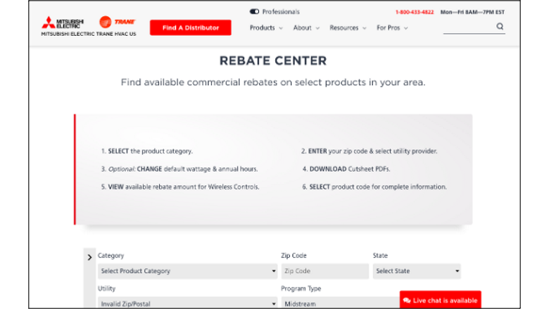 METUS Rebate Finder for Commercial Products.png