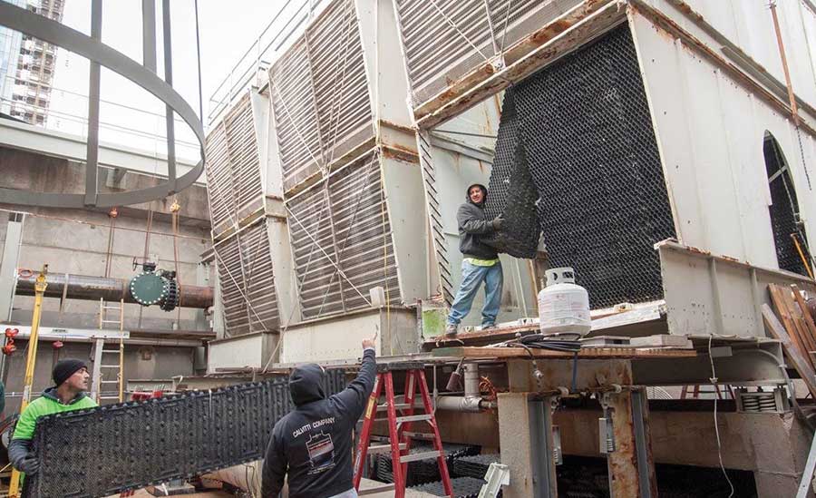 A new cooling tower at One Logan Square in Philadelphia created challenges