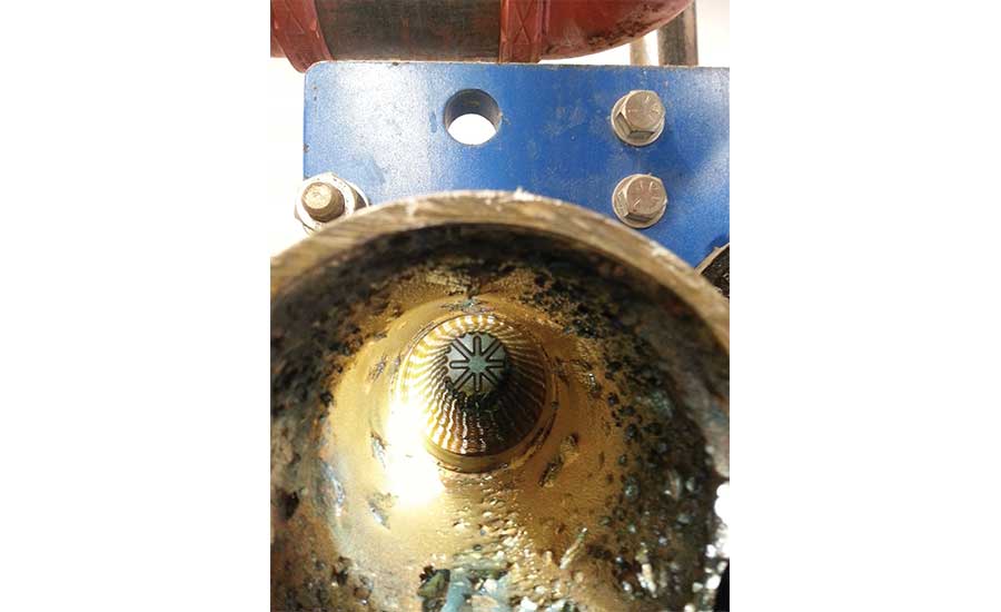 An inlet on the condenser water