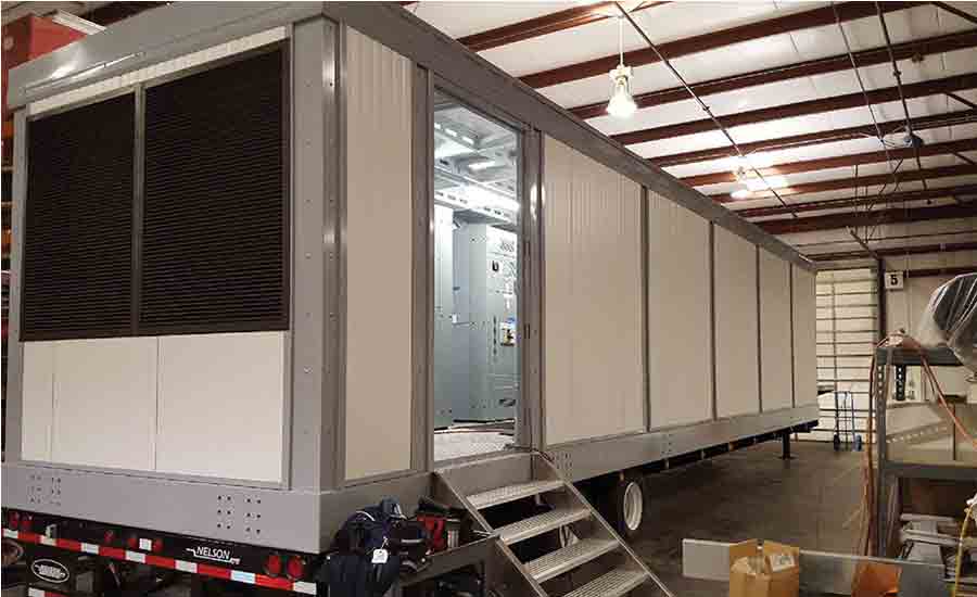A data center utilized this mobile UPS trailer