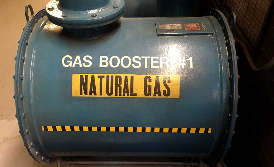 A gas pressure booster