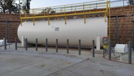 20,000-gallon, above-ground, main storage tanks 