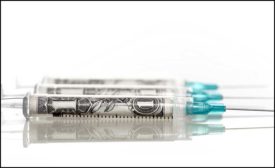 money inside syringe
