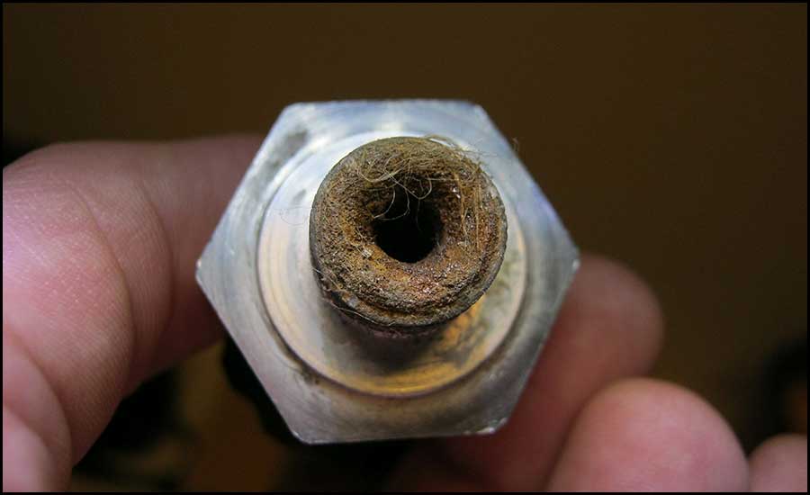 A corroded V4A pressure switch