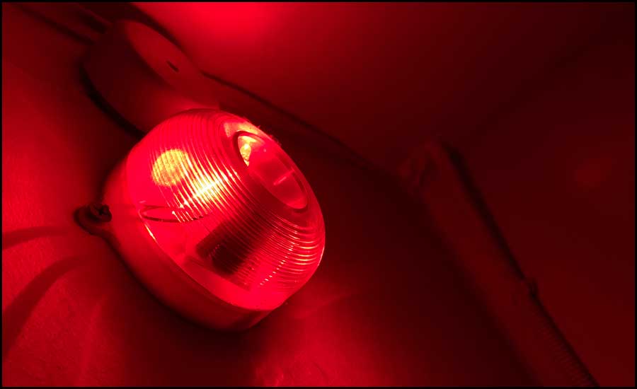 red emergency light