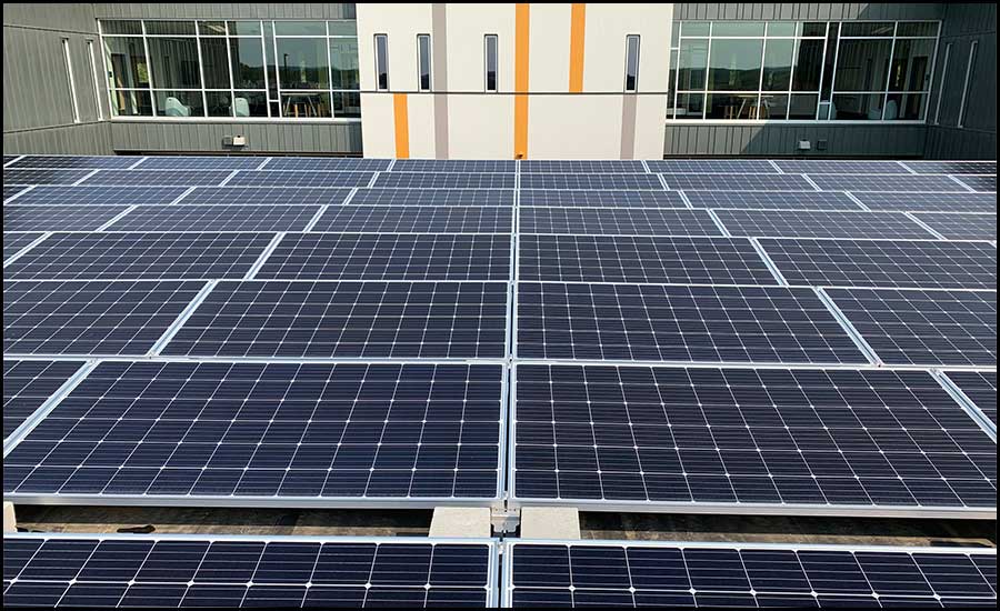 Solar inverters convert the rooftop solar array to usable electricity.